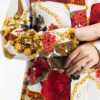 Persian Style Women's Tunic Top with Floral Design