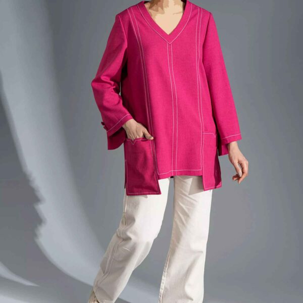 Persian Style Women's Tunic Top with Pockets Model Shinza