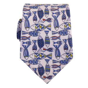 Men’s Necktie – Persian Fish Design