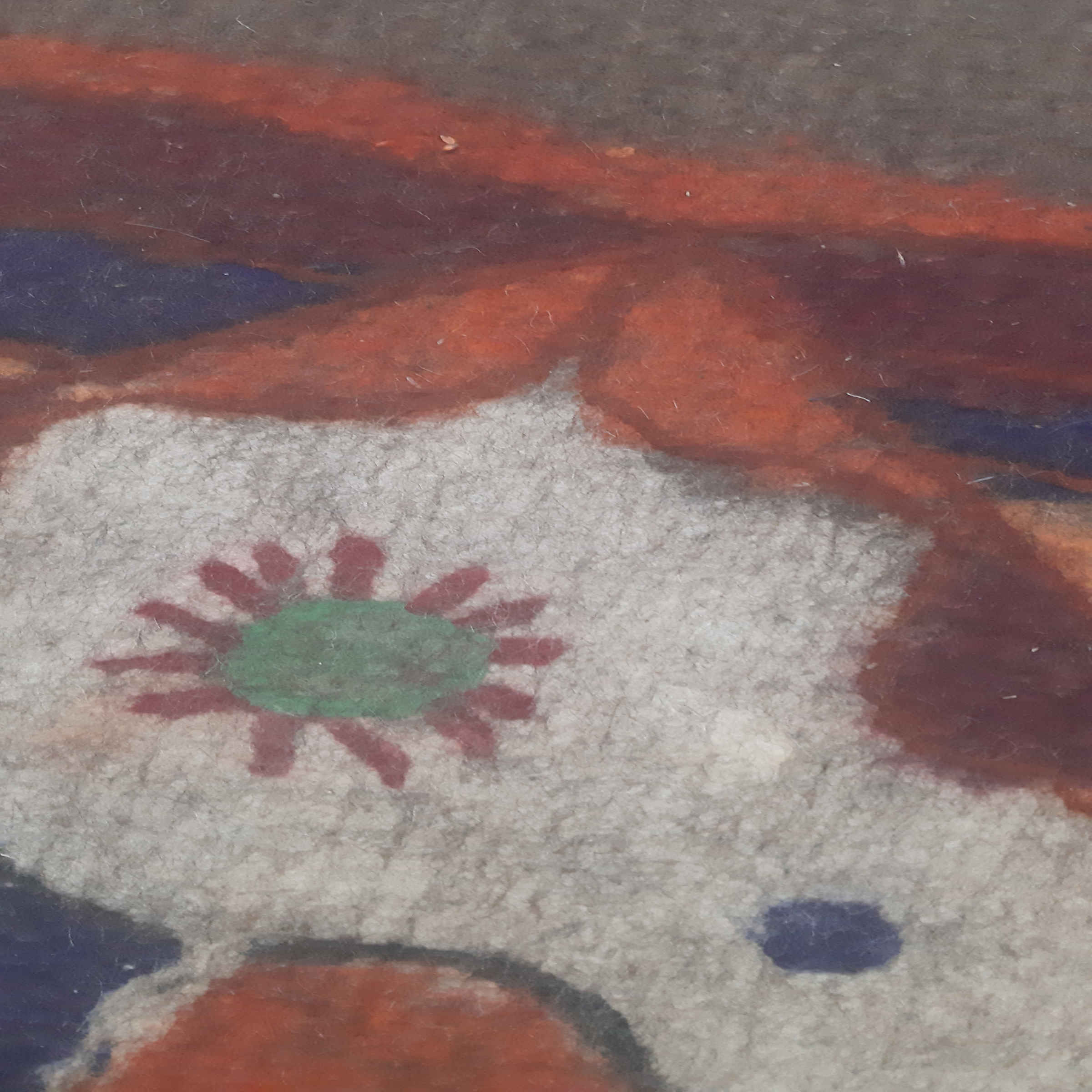 Persian Wool Felt Rug 100% Natural and Handmade Kiyan