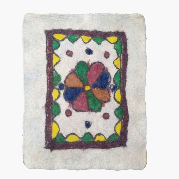 Persian Wool Felt Rug 100% Natural and Handmade Rukhsana