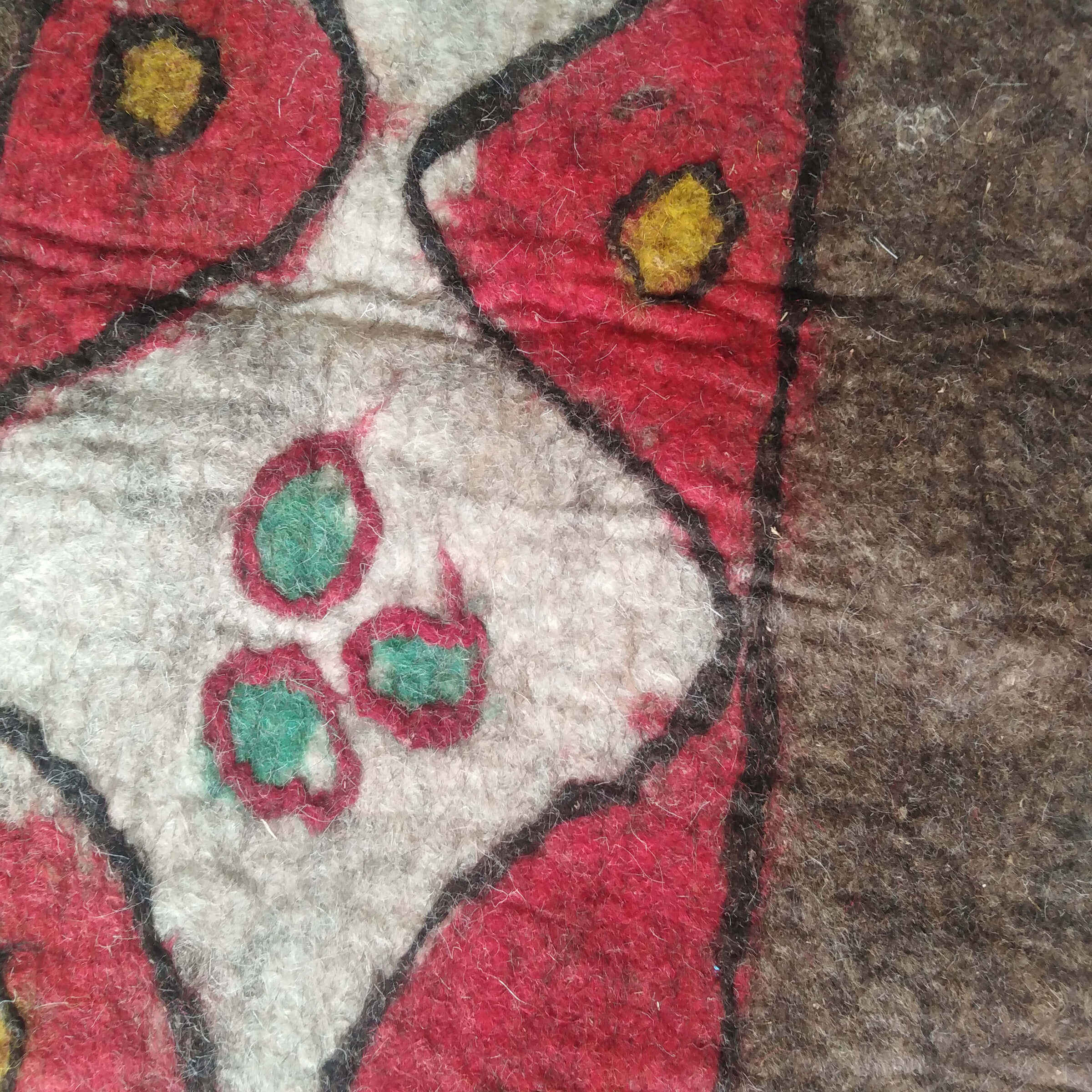 Persian Wool Felt Rug 100% Natural and Handmade Sohrab