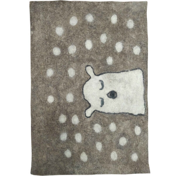Persian Wool Felt Rug 100% Natural and Handmade with Ghost Design