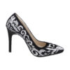 Pump Heels for Women with Embroidered Design