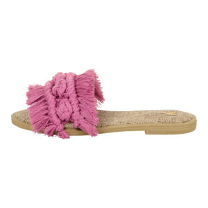 Macrame Boho Chic Slippers for Women with Round Toe