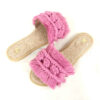 Macrame Boho Chic Slippers for Women with Round Toe