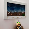 Resin Wall Key Holder with Five Hooks Model Beach
