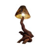 Rustic Wooden Log Table Lamp Handcrafted Elegance for Home Decor