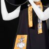 Set of Dress & Neck Scarf for Women with Calligraphy Design