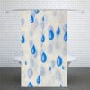 Shower Curtain for Bathroom Decor in Rain Drops Design