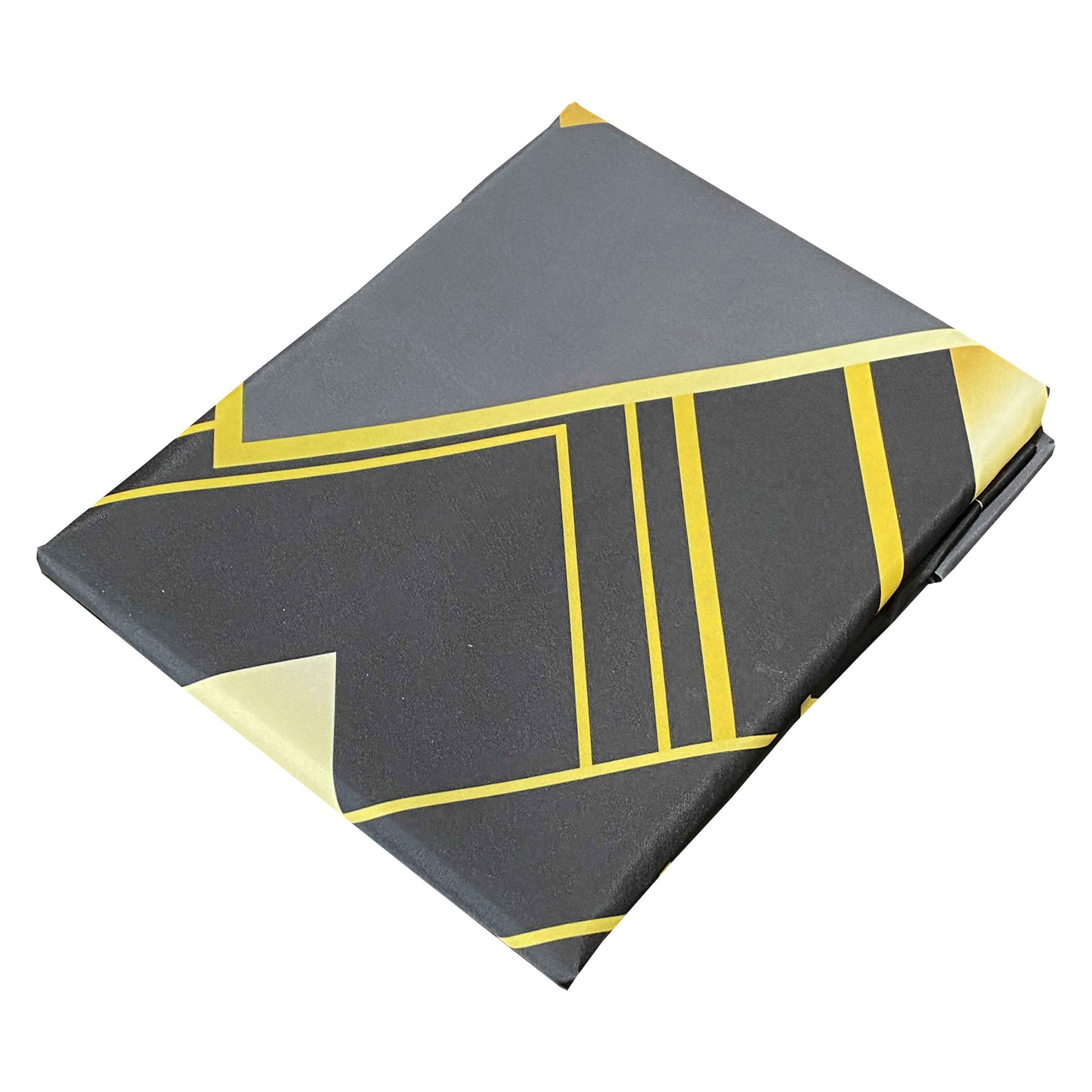 Shower Curtain in Polyester for Privacy & Water Containment Geometric Black