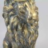 Sitting Lion with Crown Figurine Statue Decorative - Royal Animal Sculpture