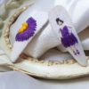 Snap Hair Clip Set with Hand-Embroidered Ballerina Design