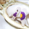 Snap Hair Clip Set with Hand-Embroidered Ballerina Design