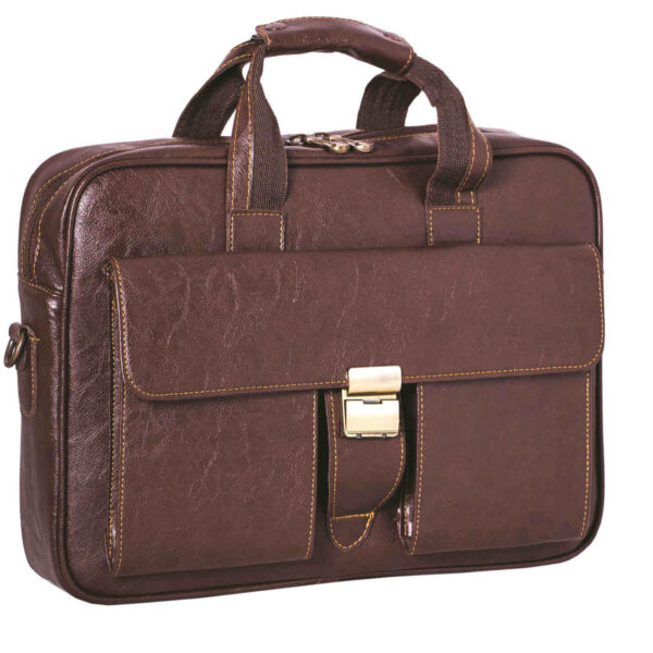 Spacious Leather Briefcase for Men - DP1