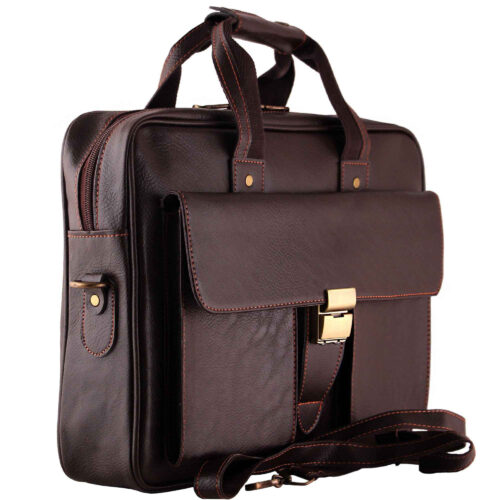 Spacious Leather Briefcase for Men – DP1