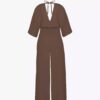Three Quarter Sleeve Jumpsuit for Women Model Summer
