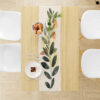Velvet Table Runner in Printed Leaves Design 6 Seats