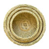 Wicker Bamboo Basket Handwoven Model Circle Set of 3