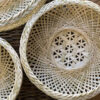 Wicker Bamboo Basket Handwoven Model Circle Set of 3
