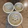 Wicker Bamboo Basket Handwoven Model Circle Set of 3