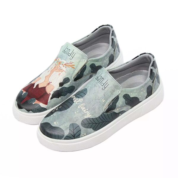 Graffiti Print Sneakers - Women's Chic Casual Shoes Model Forest Fairy