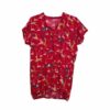 Women's Short Sleeve Cotton Shirt with Deer Design