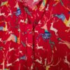 Women's Short Sleeve Cotton Shirt with Deer Design