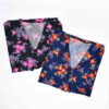 Women's Short Sleeve Shirt with Floral Design Set of 2