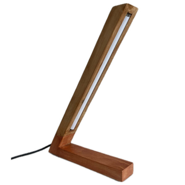 Wooden Desk LED Lamp Handcrafted for Reading