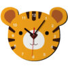 Wooden Nursery Wall Clock with Cute Tiger Design