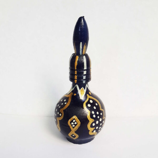 Wooden Persian Surma Dani Kohl Holder Traditional Navy Blue (x2)