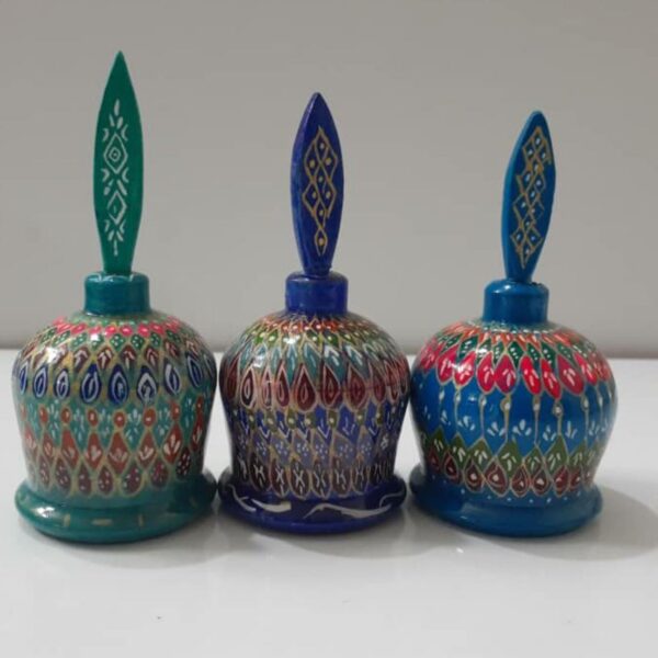 Wooden Persian Surma Dani Kohl Holder with Persian Inspired Design (x3)