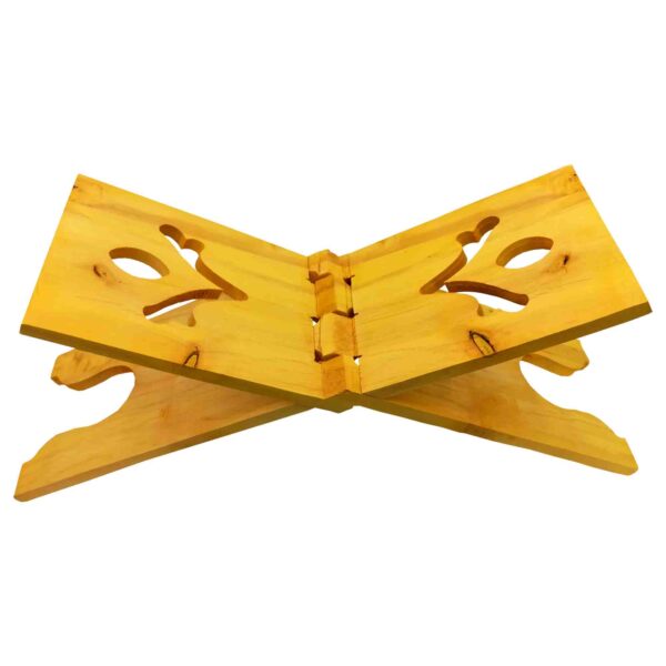 Foldable Wooden Quran Rehal Stand Holder with Tulip Design