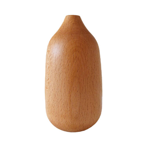 Handcrafted Decorative Wooden Bud Vase – Minimal & Rustic Style in Brown