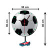 Wooden Wall Clock for Children's Room Model Football