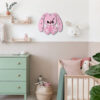 Wooden Wall Clock for Children's Room Model Rabbit