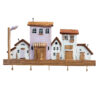 Decorative & Handcrafted Wall Key Holder with Five Hooks Model Village