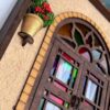 Handcrafted Persian Wooden Wall Key Holder with Traditional Style Cottage Window Design