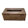Wooden Waste Basket & Tissue Box Set - Linda