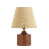 Accent Wooden Table Lamp With Fabric Lampshade Adib