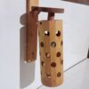 Adjustable Wooden Wall Sconce Light with Hole Design