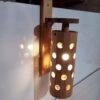 Adjustable Wooden Wall Sconce Light with Hole Design