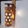 Adjustable Wooden Wall Sconce Light with Hole Design