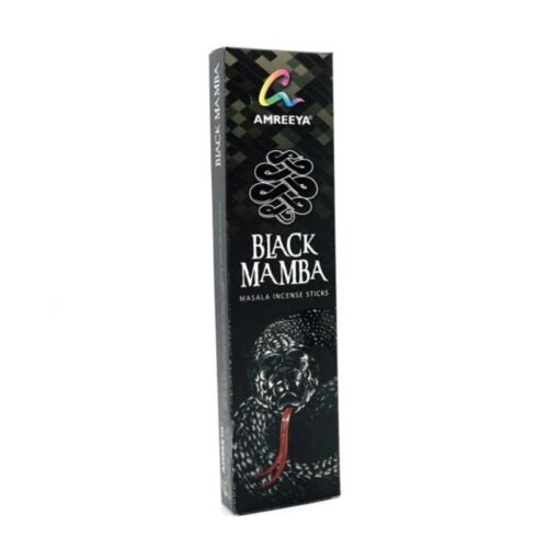 Amreeya Black Mamba Incense Sticks – Handmade, 25 Sticks (Pack of 4)