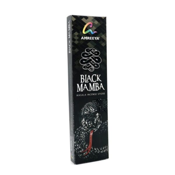 Amreeya Black Mamba Incense Sticks - Handmade, 25 Sticks (Pack of 4)