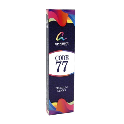 Amreeya Code 77 Handmade Incense Sticks – Perfume Scent, 20 Sticks (Pack of 4)