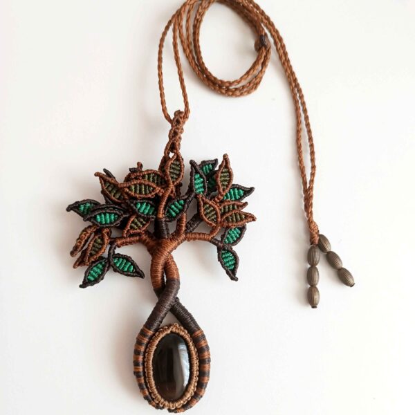 Artistic Macrame Necklace Handmade Model Tree of Life