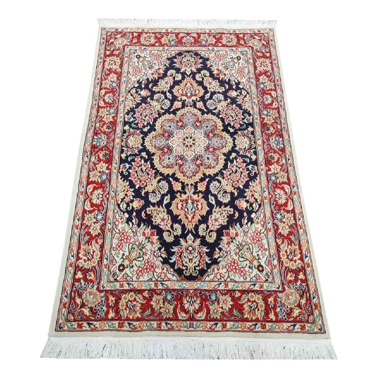 Authentic Persian Prayer Rug Hand-Knotted & Luxurious Sajada Kurush