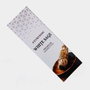Ayurvedic White Sage Incense Sticks – Handmade, 20 Sticks (Pack of 2)